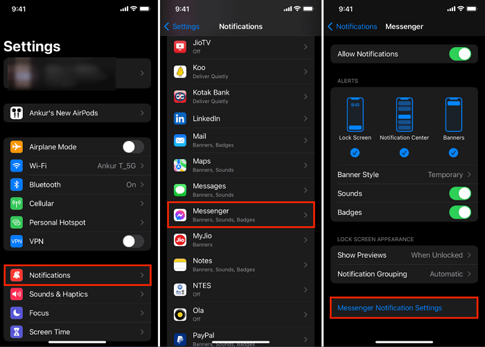 Customize Notification Settings Per App