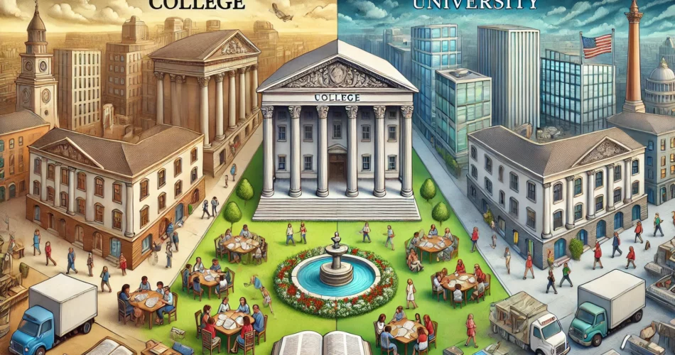 Difference Between College And University