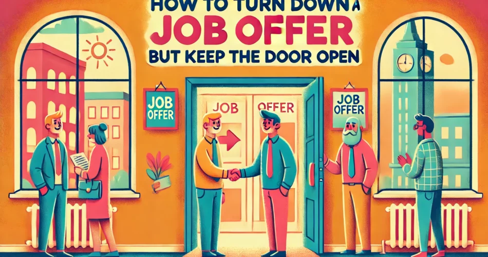 How to Turn Down a Job Offer But Keep the Door Open